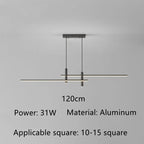 Minimalist LED Pendant Light in Black Gold for Dining Room Chandelier Home Lighting