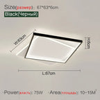 Square Minimalist Ultra-Thin Ceiling Lamp for Bedroom Living Room Modern Nordic Lighting
