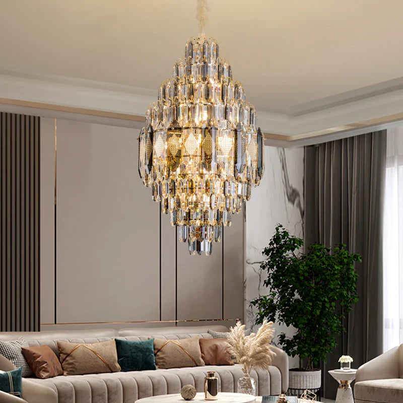 Crystal Pendant Lamp: Nordic Modern Luxury for Villa, Hotel, and Living Room