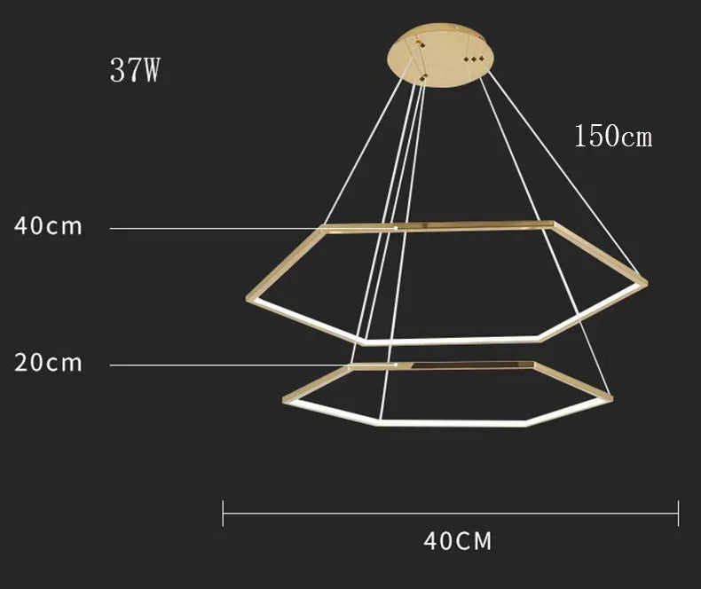 Modern LED Chandelier Ceiling Lamp Pendant Lights Indoor Decorative Lighting