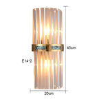 Shell Glass Rod Wall Lamp Modern Light Living Room Bedroom Study LED Lighting