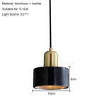 Marble Chandelier: Modern LED Pendant Lighting for Dining, Living, and Bedroom Décor