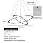 Nordic Circle Ring LED Chandelier: Minimalist Living Room Pendant Light