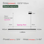 Nordic Minimalist Style Aluminum Chandelier for Dining Table, Bar, or Island