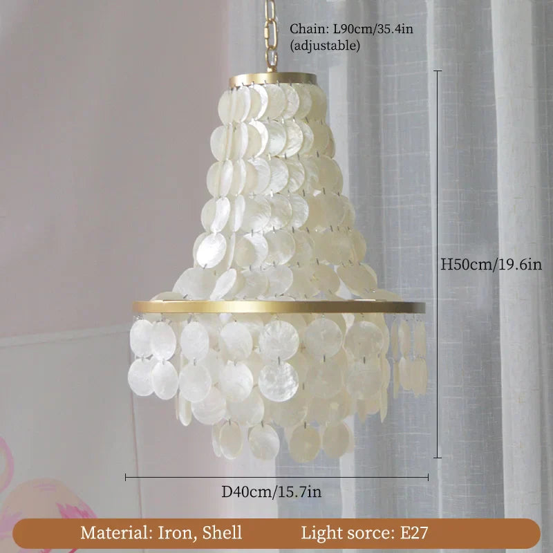 Modern Luxury Shell LED Ceiling Chandelier for Home Decor - Villa, Living Room, Staircase