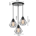 Wrought Iron Caged Pendant Light for Industrial Style Decor