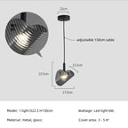 Smoky Gray Glass Chandelier Pendant Light for Luxury Living Room