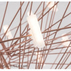 Luxe Iron Wire Round LED Chandelier for Living & Dining Room