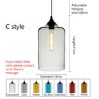 Glass Pendant Chandelier E27 Ceiling Light for Living Dining Kitchen Bedroom
