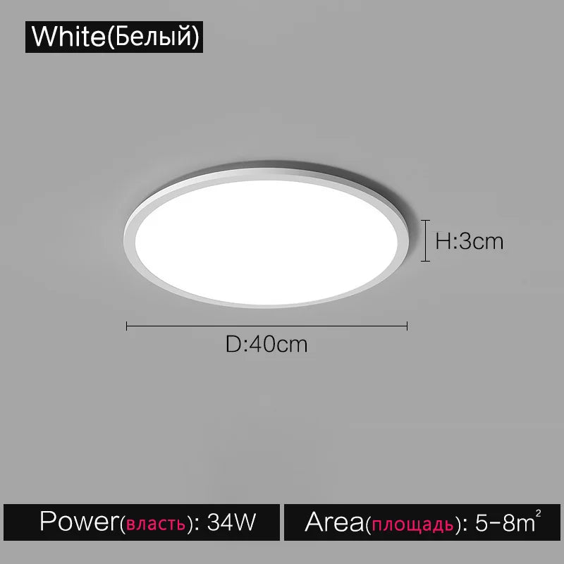 Modern Round LED Ceiling Lamp for Living Room, Bedroom, Dining Room, Balcony, and Corridor