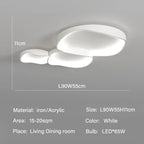 White LED Ceiling Chandelier for Living Room Bedroom with Remote Control