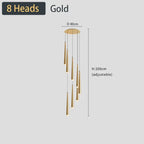 Modern Led Stair Chandelier for Duplex Apartment Bedroom and Restaurant Bar