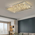 Crystal Square Ceiling Light: Elegant Indoor LED Lighting Fixture for Living Room, Bedroom & Corridor