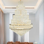 Rotating Crystal Chandelier for Duplex Villa Luxury Décor
