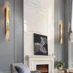 Dimmable Crystal Wall Sconce | Luxury Gold Steel Light Fixture