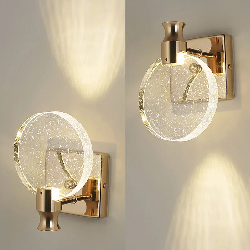 Crystal Bubble Wall Lamp: Modern Luxury Lighting for Bedroom, Living Room, and Aisle