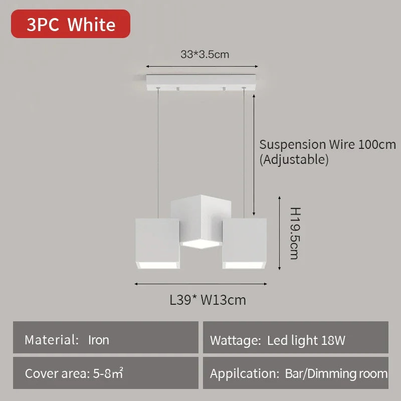 Magic Cube LED Pendant Lights for Dining Room Living Room Fixtures