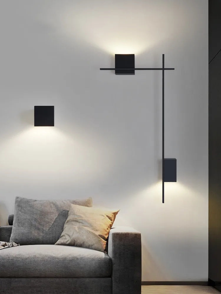 Modern Long Strip Wall Light for Living Room Hotel Bedside Stairs Fixtur