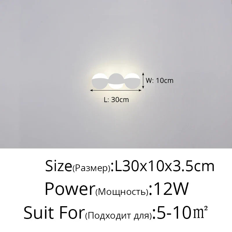 Spherical LED Wall Lamp for Bedroom and Living Room