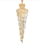 LED Rotating Staircase Chandelier for Luxurious Duplex Living & Villa Décor