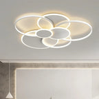 Modern Circles LED Dimmable Chandelier: Minimalist Nordic Living Room & Bedroom Lighting