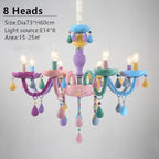 Crystal Chandelier: Modern Macaron Color Children Room Luminaire