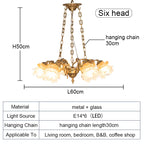 Brass Angel Chandelier: Luxury Burnishing Pendant Lights for Living Room
