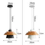 Nordic Modern Wood Pendant Light by - LED E27 Vintage Industrial Fixture for Home