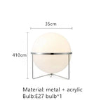 Chrome Metal LED Floor Lamp with White Acrylic Ball Light for Home Decoration