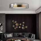 Nordic Minimalist Ceiling Lamp Black Gold LED Study Creative Room Decor