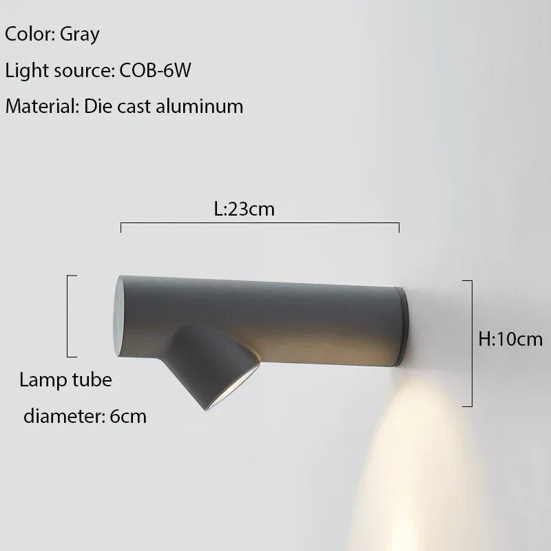 LED Wall Sconce: Aluminum Creative Indoor Outdoor Lamp for Living Room Bathroom