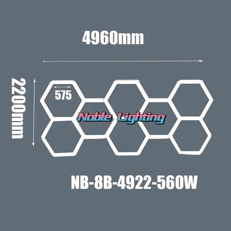 Hexagonal Ceiling & Wall LED Panel Lights for Salon Car Beauty Shop