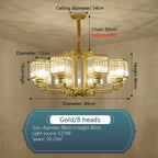 Crystal Chandelier Villa Living Room Lighting