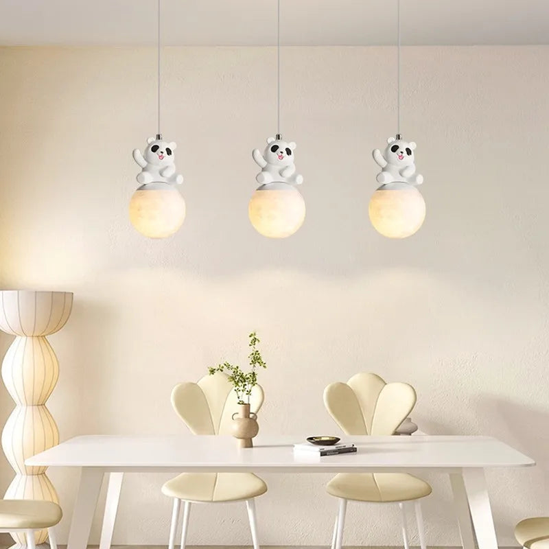 Bear Bedroom Wall Lamp: Modern Chandelier for Living Room, Study & Dining Room
