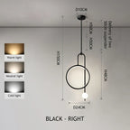LED Ring Pendant Chandelier for Home Dining Living Bedroom Suspension