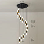 Luxury Crystal LED Stair Chandelier - Modern, Large Hanging Fixture for Staircase Lighting