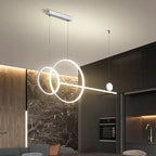 Metal Line Pendant Light Fixture for Modern Minimalist Dining Room and Kitchen