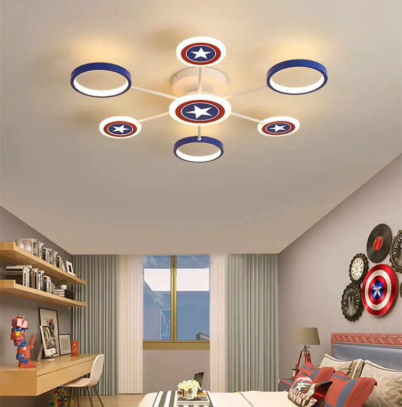 Kids LED Cartoon Ceiling Light | Boys Girls Bedroom Decor Lamps