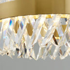 Semi Round Crystal Pendant Light: Modern Design for Living Room, Restaurant Suspended Lighting