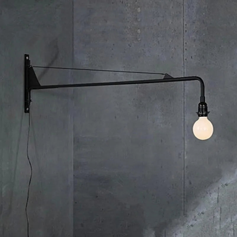 Industrial Pipe Swing Arm Wall Lamp for Loft Kitchen Decor