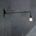Industrial Pipe Swing Arm Wall Lamp for Loft Kitchen Decor