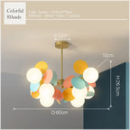 Scandinavian Chandelier: Colorful Magic Bean Tree Branch Light for Living Room