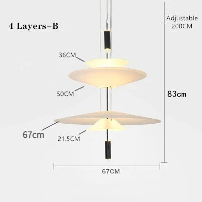 Modern UFO Pendant Lights Personality LED Saucer Hanging Lamp for Home Decor