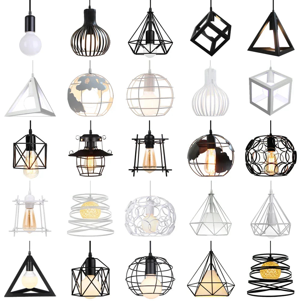 Retro Industrial Brass Pendant Chandelier for Living Room