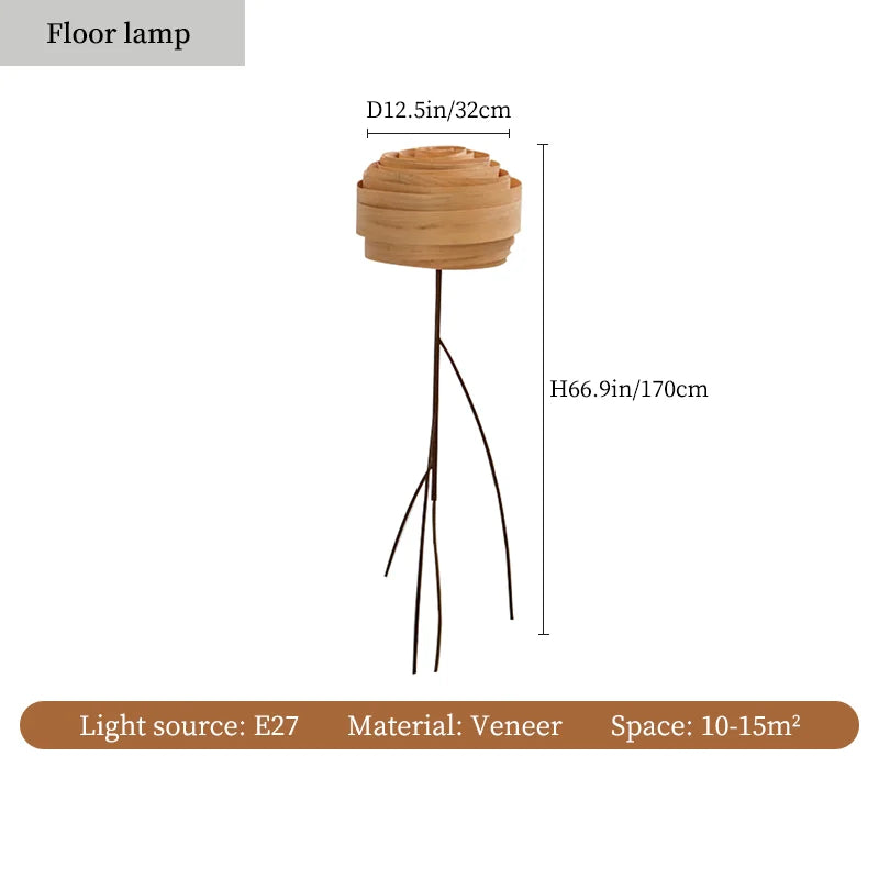 Wabi Sabi Floor Lamp: Modern Stand Light for Living Room, Bedroom, or Home Decor