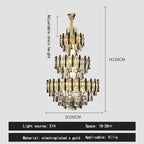 Crystal Hollow Villa Chandelier: Modern Luxury Pendant Light for Living Room and Hotel Lobby