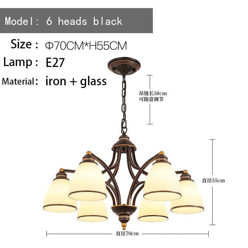 Vintage Country Chandelier for Home Decoration and Indoor Lighting