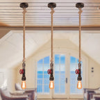 Iron Pipe Pendant Lamp Retro Loft Hanging Light