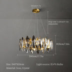 Crystal Chandelier: Elegant Ceiling Hanging Light for Living Room & Dining Table
