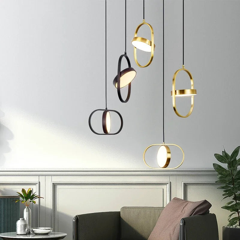 Gold Pendant Lights for Bedroom Kitchen Dining Room Decor